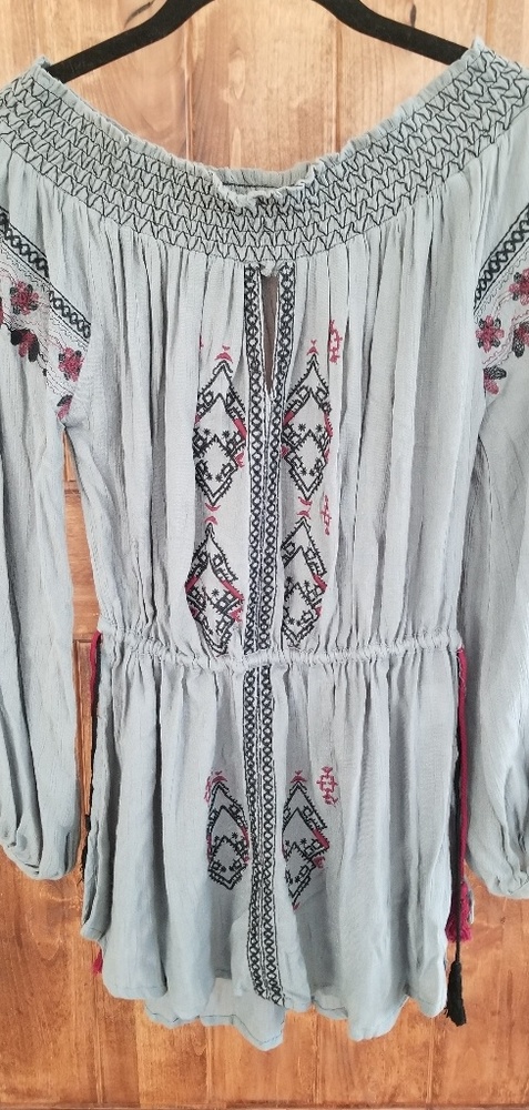 Embroidered boho tunic